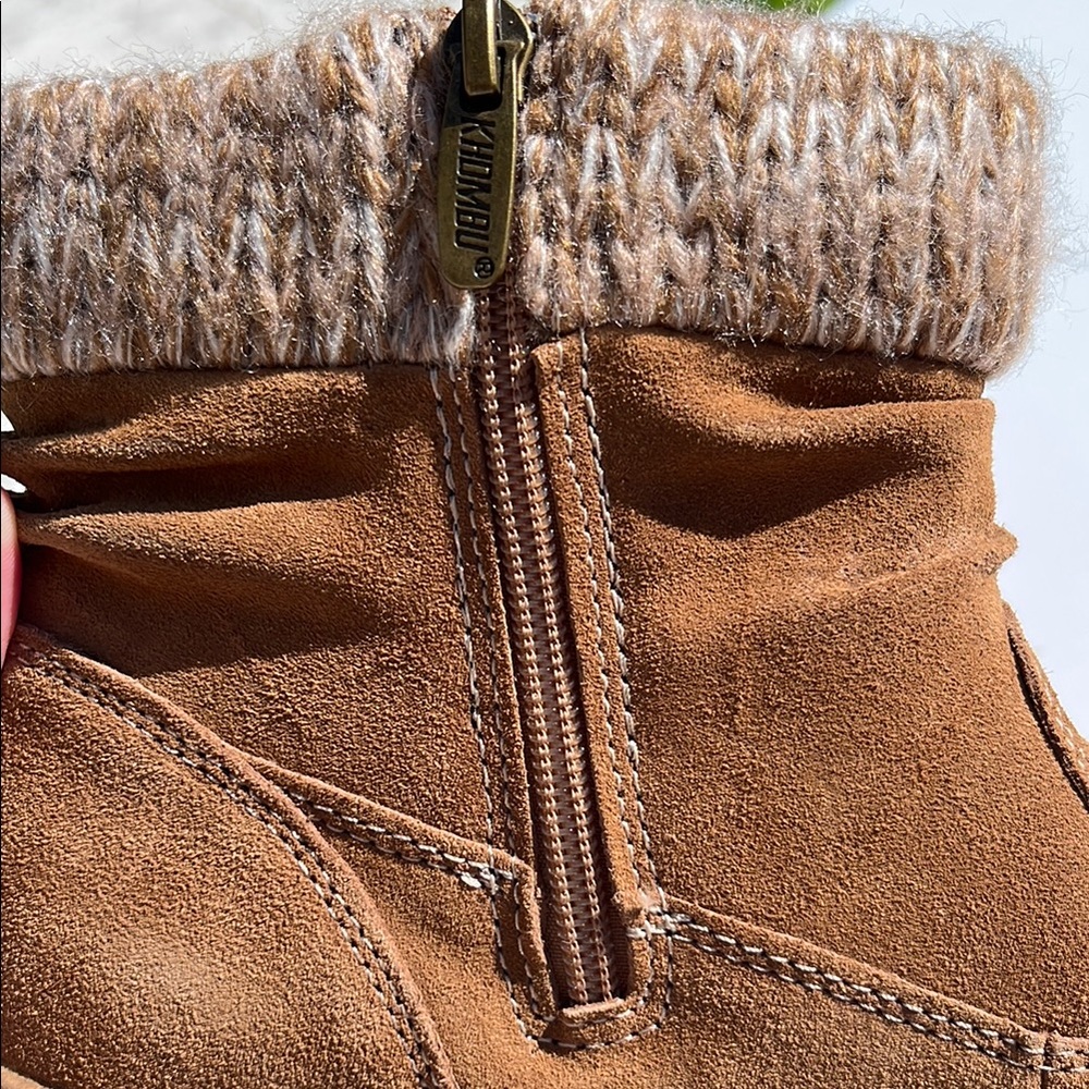 NWOT Khombu Tan Suede Winter Boots - Picture 6 of 12